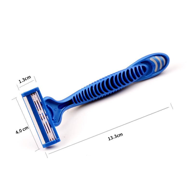 Max Chinese Three-Layer Sensor Men&#039;s Disposable Manual Shaver Old-Fashioned Shaver Razor Factory in Stock