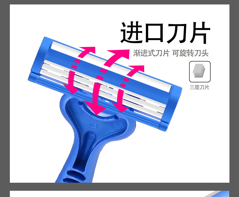 Max Chinese Three-Layer Sensor Men's Disposable Manual Shaver Old-Fashioned Shaver Razor Factory in Stock