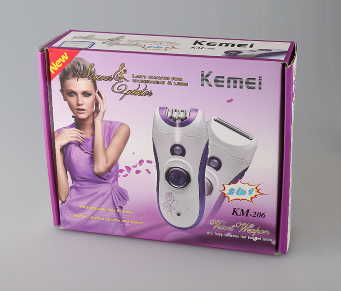 KM-206 multi-functional 2-in-1 shaver wholesale pluckle mixed batch of women hair removal device
