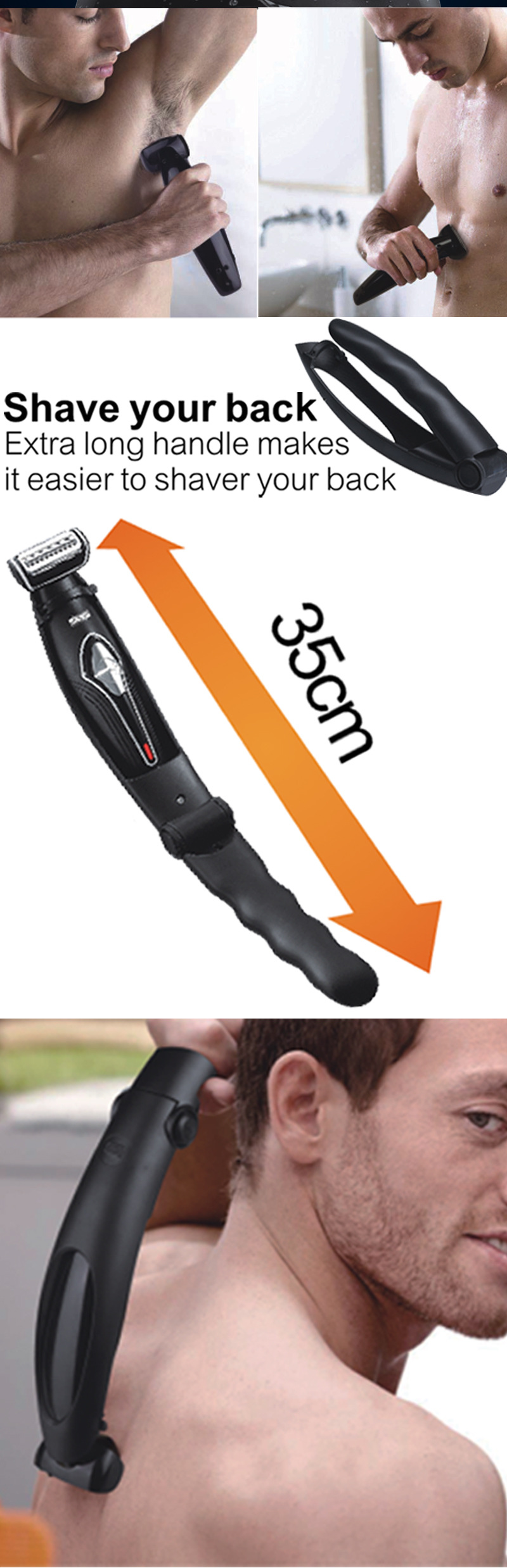 DSP Electric Shaving Kit Reciprocating Replaceable Washable Blade Rechargeable Men's Shaver European Standard