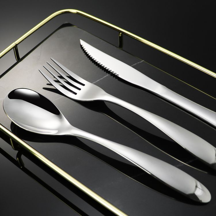 304 Stainless Steel Tableware Knife, Fork and Spoon Suit Steak Knife Thickened Spoon Western Food Knife and Fork Hotel Supplies Wholesale