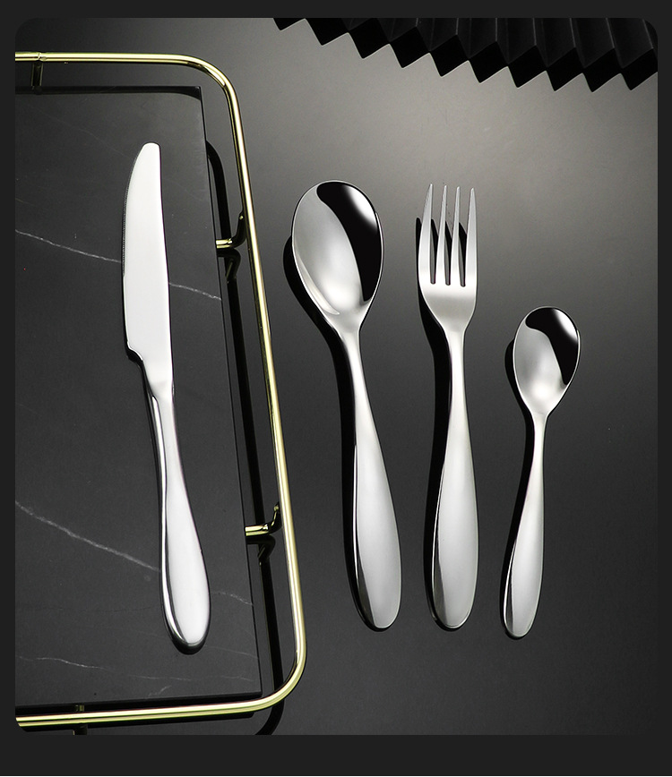 304 Stainless Steel Tableware Knife, Fork and Spoon Suit Steak Knife Thickened Spoon Western Food Knife and Fork Hotel Supplies Wholesale