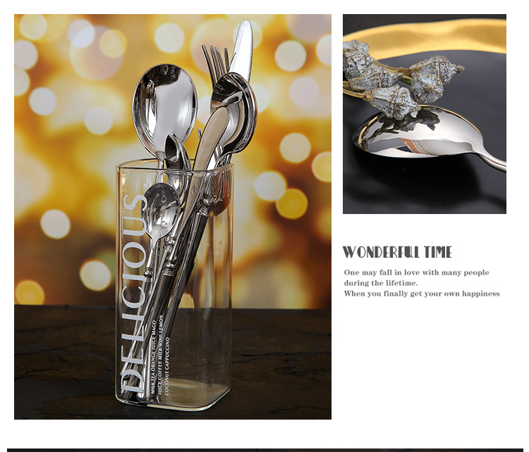 Knife, Fork,Spoon Holy Fire Tableware 304 Stainless Steel Knife and Forks Electroplated Titanium Small Waist Tableware Knife, Fork,Spoon Holy Fire Tableware 304 Stainless Steel Knife and Forks Electroplated Titanium Small Waist Tableware