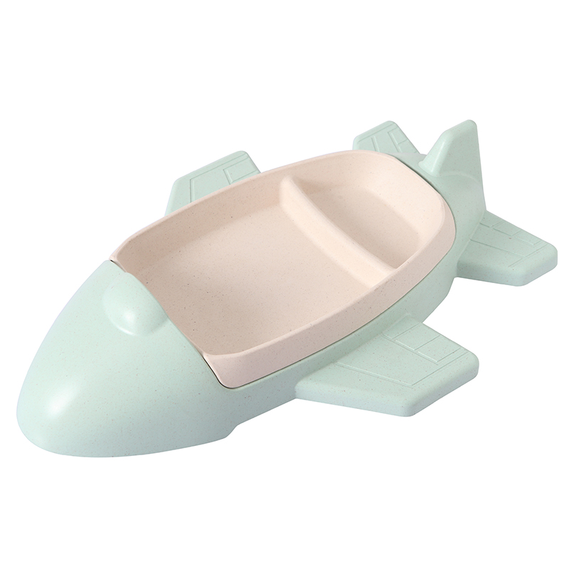 Bamboo Fiber ECO - Friendly Cartoon Airplane Children&#039;s Tableware Plate