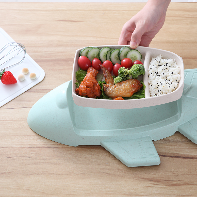 Bamboo Fiber ECO - Friendly Cartoon Airplane Children's Tableware Plate Bamboo Fiber ECO - Friendly Cartoon Airplane Children's Tableware Plate