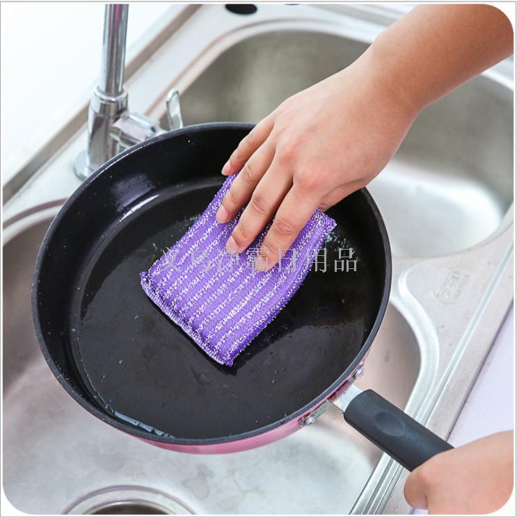 Kitchen sponge for washing dishes 5 pieces containing cleaning pot scrub Dish Cloth magic wipe gold and silver colored 100 clean cloth