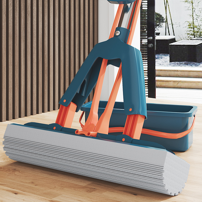 Sponge Mop Head Squeeze Water Hand-Free Mop Collodion Cotton Household Absorbent One Mop Mop Lazy Large Size Clean