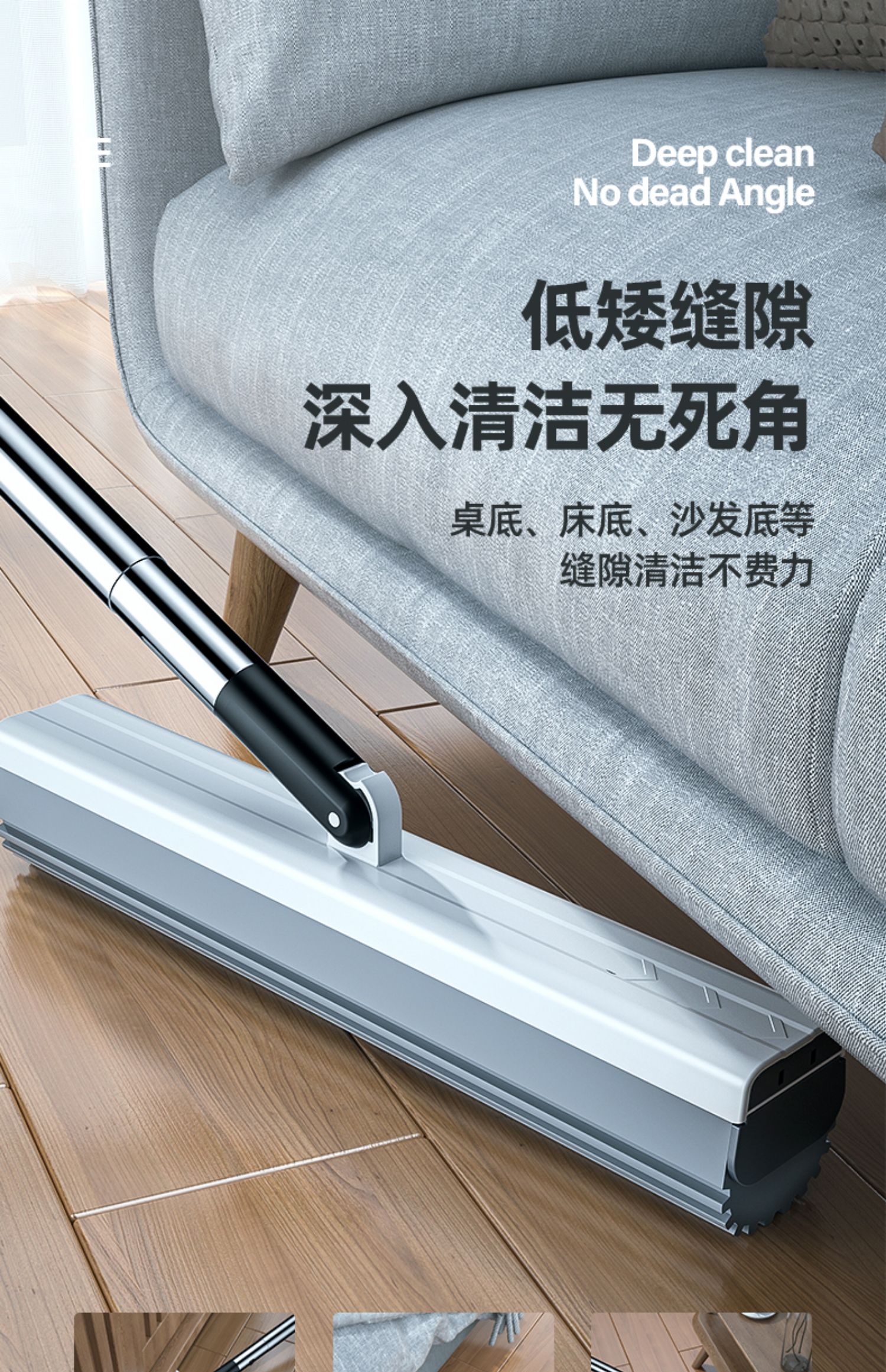 Longao Household Sponge Mop, Hand-Free, Lazy, Squeezing Water Mop, a Mop, Cotton Head, Absorbent, Gadgets Clean Large Size Longao Household Sponge Mop, Hand-Free, Lazy, Squeezing Water Mop, a Mop, Cotton Head, Absorbent, Gadgets Clean Large Size