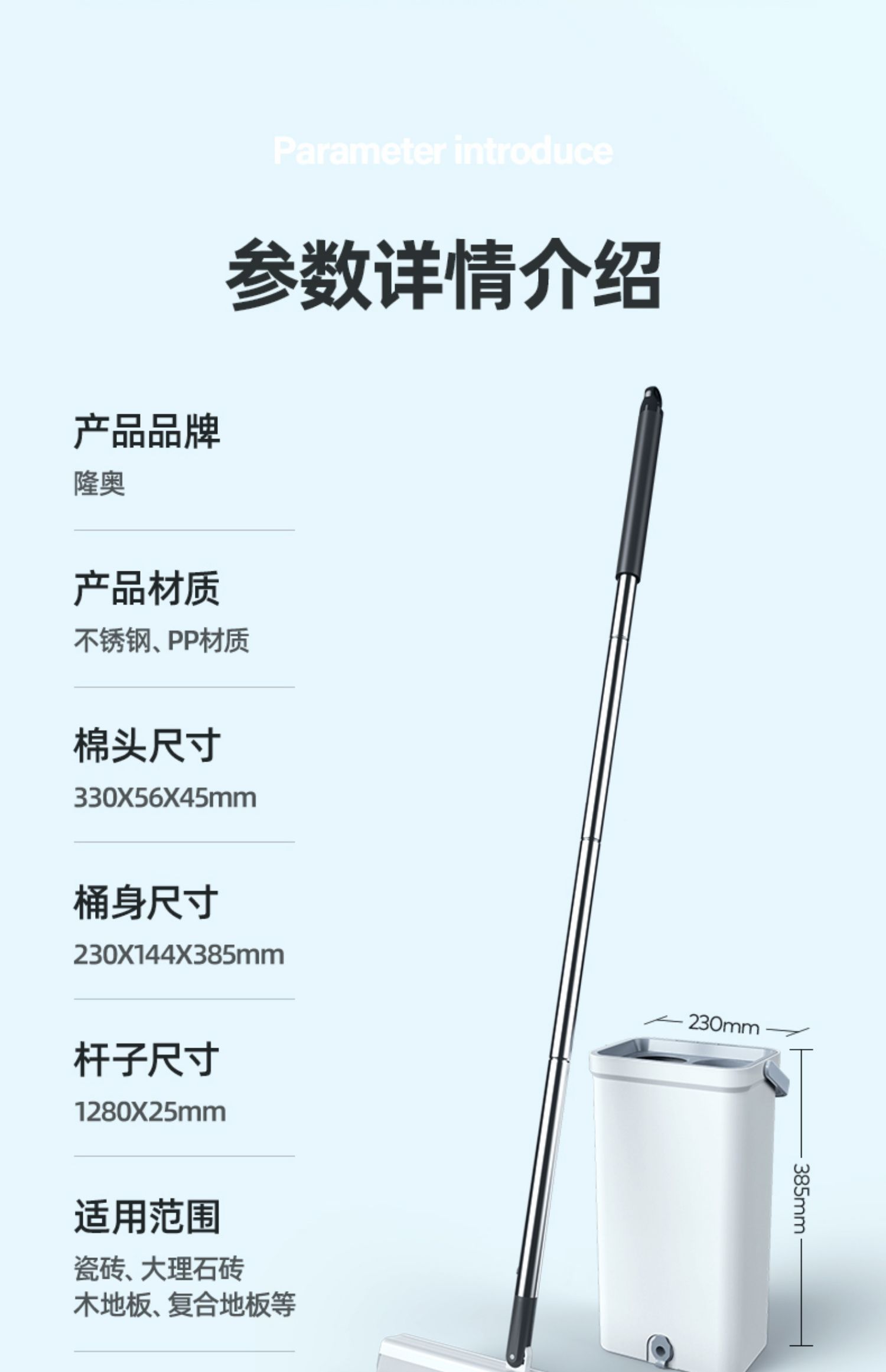 Longao Household Sponge Mop, Hand-Free, Lazy, Squeezing Water Mop, a Mop, Cotton Head, Absorbent, Gadgets Clean Large Size Longao Household Sponge Mop, Hand-Free, Lazy, Squeezing Water Mop, a Mop, Cotton Head, Absorbent, Gadgets Clean Large Size