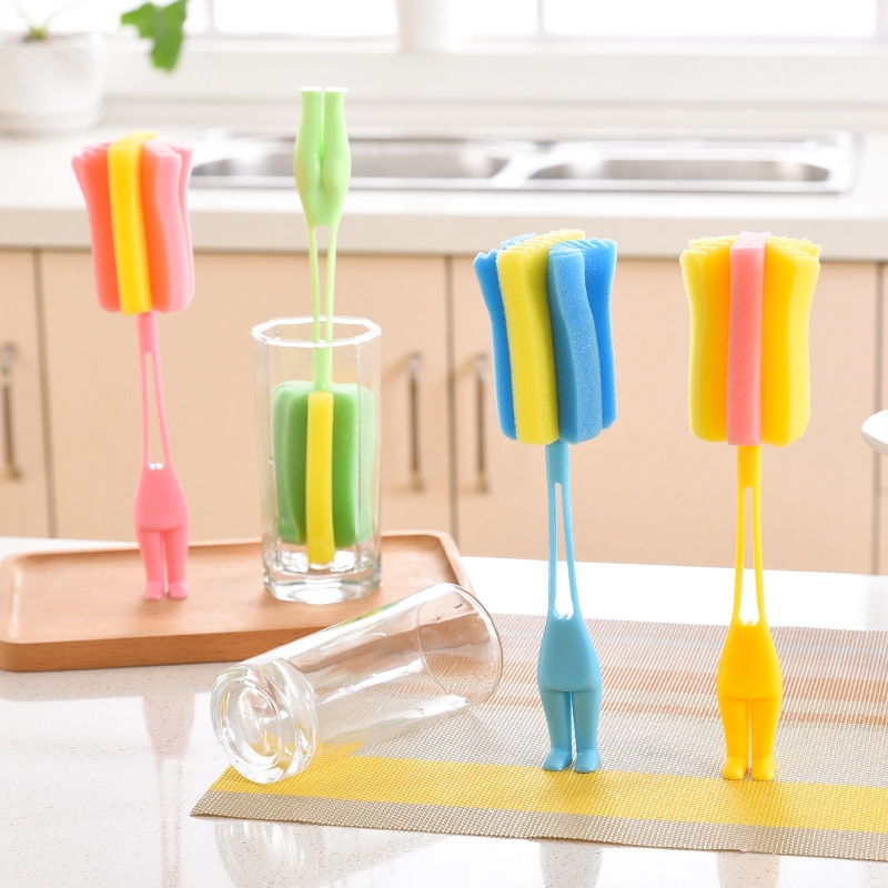 Whereas water cup brush long handle cup milk bottle brush kitchen with brush glass Clean Scrub Cup sponge Brush