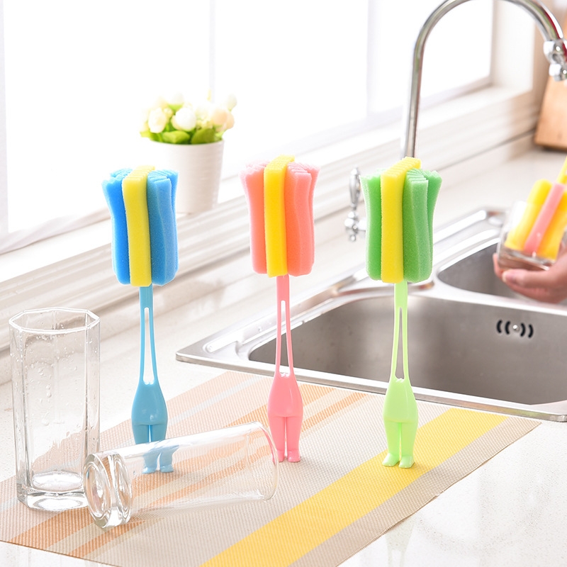 Whereas water cup brush long handle cup milk bottle brush kitchen with brush glass Clean Scrub Cup sponge Brush
