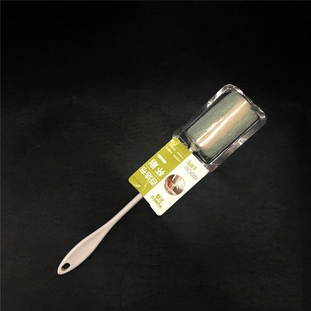 Top quality short handle sponge cup brush long handle 100 clean cloth cup brush bubble shell pack cleaning cleaning bottle brush wholesale rs-3879