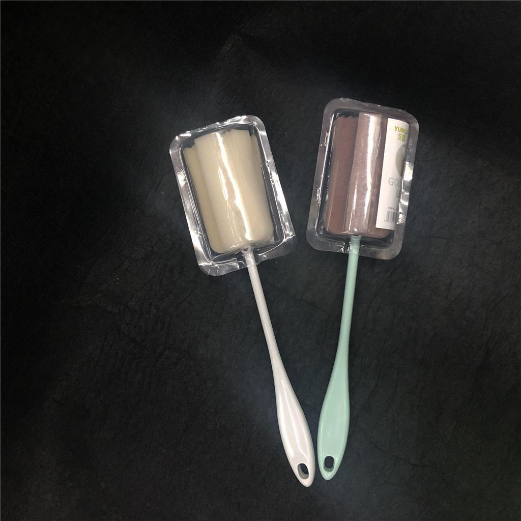 Top quality short handle sponge cup brush long handle 100 clean cloth cup brush bubble shell pack cleaning cleaning bottle brush wholesale rs-3879