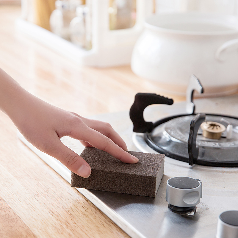 Sponge scrub pan rub emery magic wipe clean decontamination kitchen remove rust decontamination brush wash pan Sponge wipe
