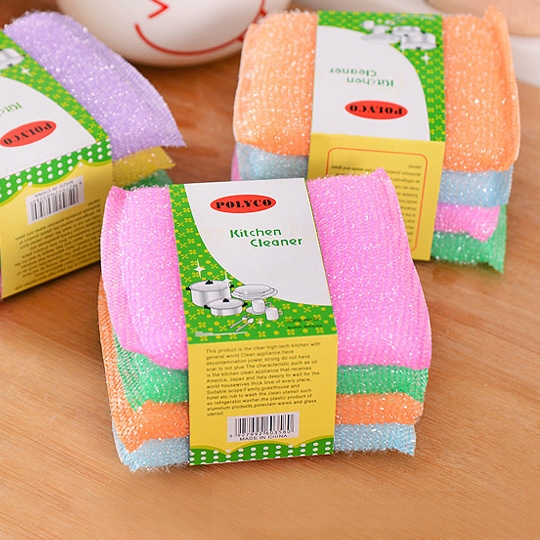 Sponge wipe clean cloth dishcloth the scrub King clean brush decontaminable household for wash brush wash dishes brush pan cloth 4 pieces