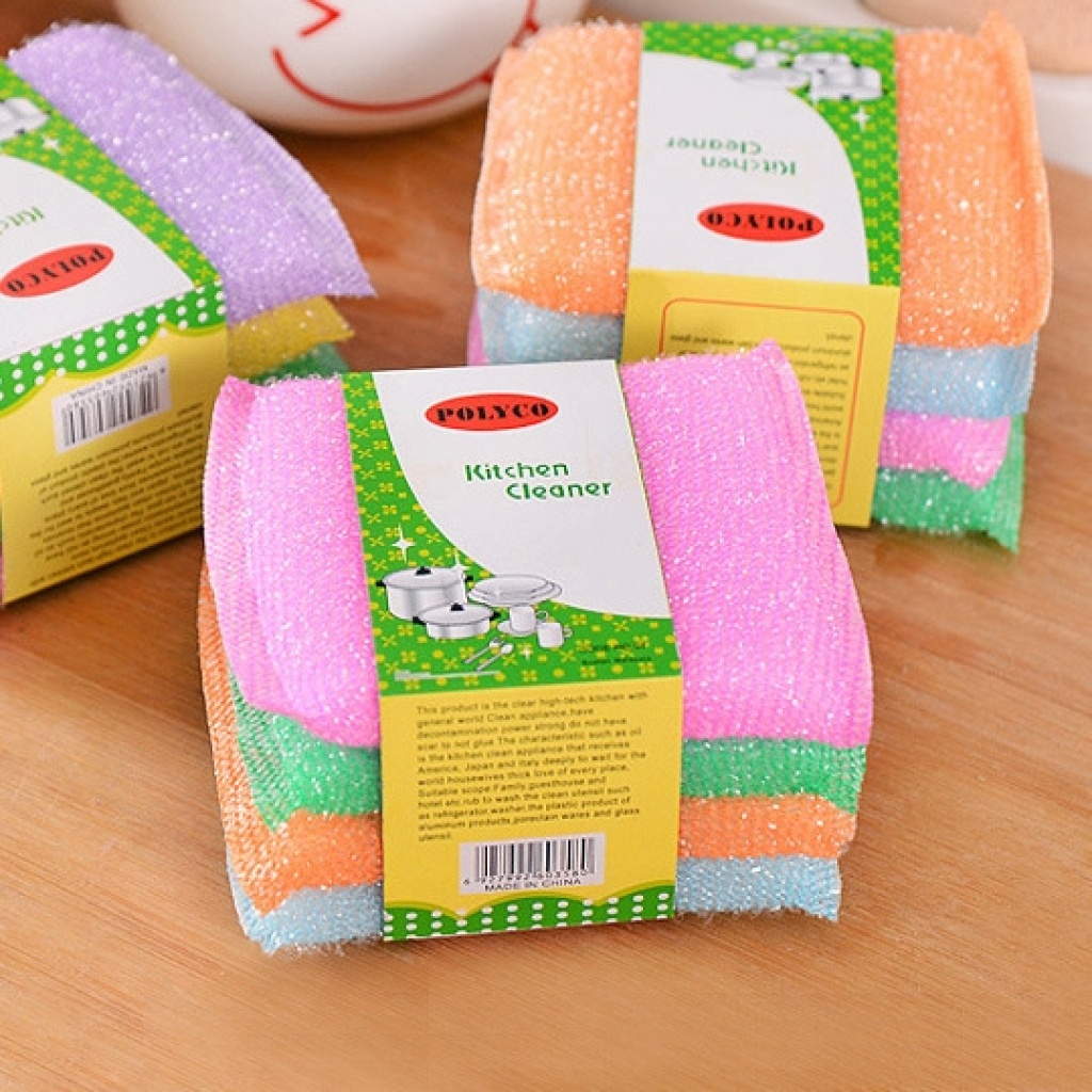 Sponge wipe clean cloth dishcloth the scrub King clean brush decontaminable household for wash brush wash dishes brush pan cloth 4 pieces Sponge wipe clean cloth dishcloth the scrub King clean brush decontaminable household for wash brush wash dishes brush pan cloth 4 pieces