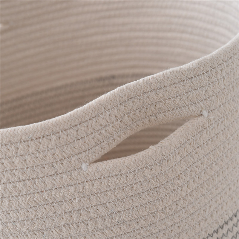 Cotton String Baskets of Clothes with Lid Toy Storage Baskets Woven Cotton String Laundry Basket Foldable Factory Direct Supply Cotton String Baskets of Clothes with Lid Toy Storage Baskets Woven Cotton String Laundry Basket Foldable Factory Direct Supply
