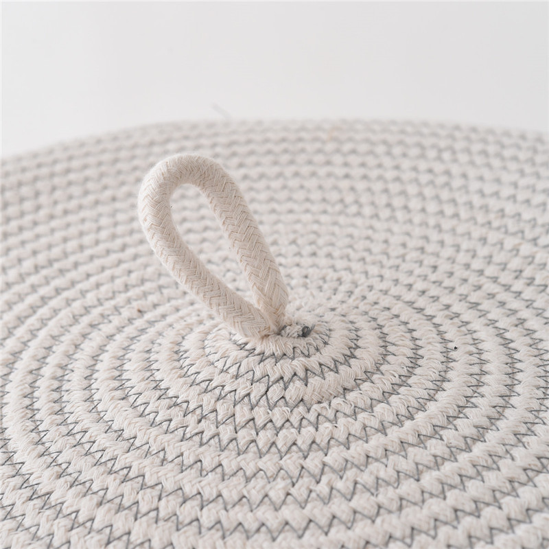 Cotton String Baskets of Clothes with Lid Toy Storage Baskets Woven Cotton String Laundry Basket Foldable Factory Direct Supply Cotton String Baskets of Clothes with Lid Toy Storage Baskets Woven Cotton String Laundry Basket Foldable Factory Direct Supply