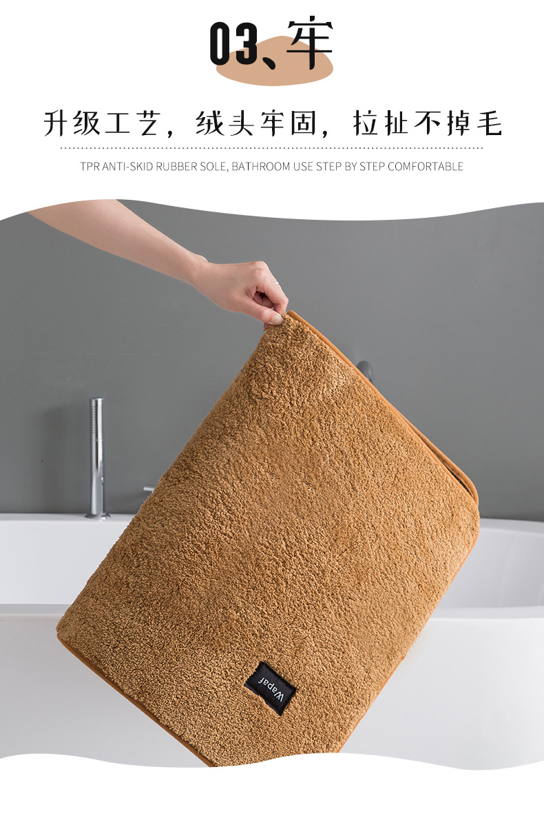 Factory Direct Sales Home New Microfiber Super Soft Bathroom Mat Absorbent Floor Mat Simple Door Kitchen Carpet Customizable Factory Direct Sales Home New Microfiber Super Soft Bathroom Mat Absorbent Floor Mat Simple Door Kitchen Carpet Customizable