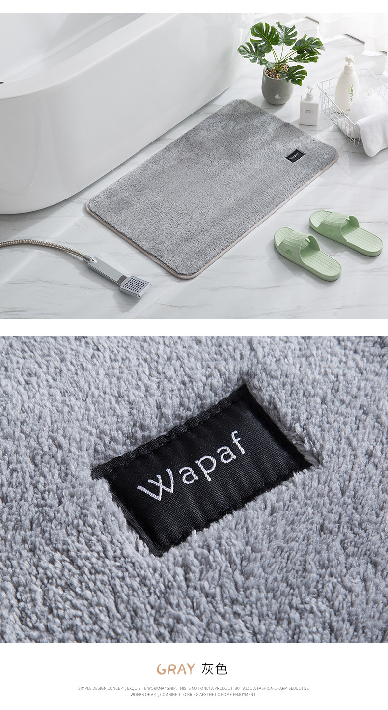 Factory Direct Sales Home New Microfiber Super Soft Bathroom Mat Absorbent Floor Mat Simple Door Kitchen Carpet Customizable Factory Direct Sales Home New Microfiber Super Soft Bathroom Mat Absorbent Floor Mat Simple Door Kitchen Carpet Customizable