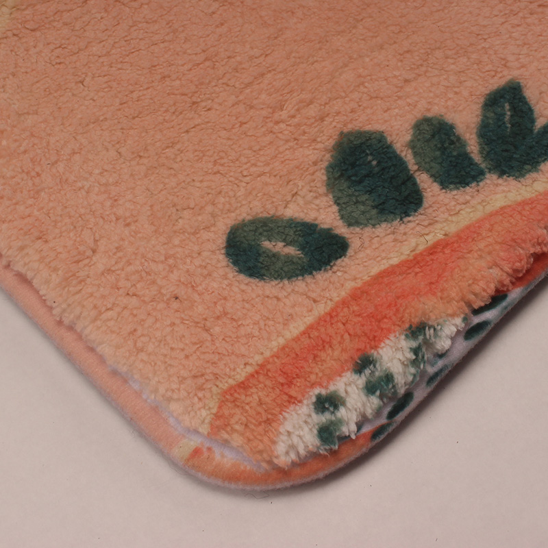 Bathroom Bathroom Entrance Door Mat Fruit Series-Variety Papaya Cashmere Soft Household Bedroom Bedside Carpet