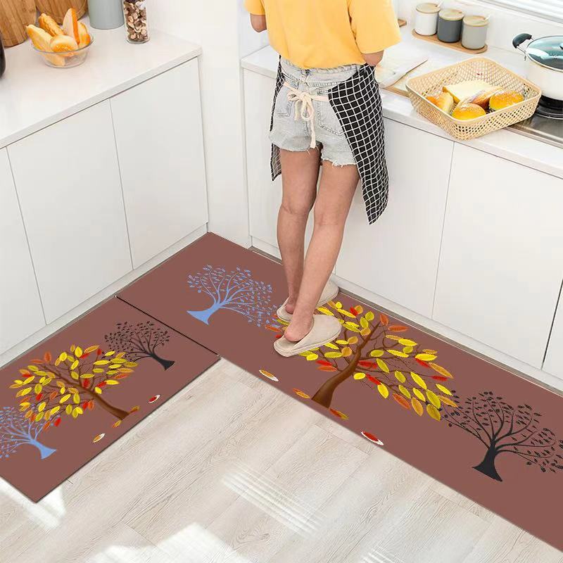 Factory Direct Sales Crystal Velvet Printed Kitchen Carpet Kitchen Floor Mat Oil Absorbing Absorbent Non-Slip Foot Mat Living Room Doormat Factory Direct Sales Crystal Velvet Printed Kitchen Carpet Kitchen Floor Mat Oil Absorbing Absorbent Non-Slip Foot Mat Living Room Doormat