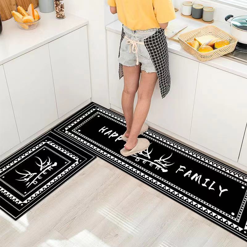 Factory Direct Sales Crystal Velvet Printed Kitchen Carpet Kitchen Floor Mat Oil Absorbing Absorbent Non-Slip Foot Mat Living Room Doormat Factory Direct Sales Crystal Velvet Printed Kitchen Carpet Kitchen Floor Mat Oil Absorbing Absorbent Non-Slip Foot Mat Living Room Doormat