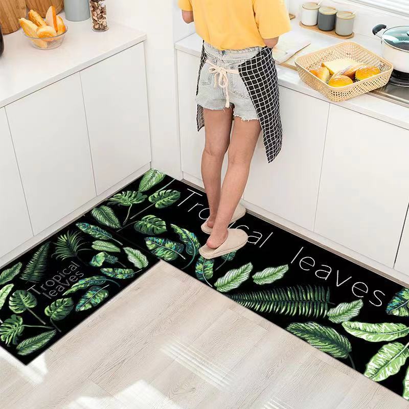 Factory Direct Sales Crystal Velvet Printed Kitchen Carpet Kitchen Floor Mat Oil Absorbing Absorbent Non-Slip Foot Mat Living Room Doormat Factory Direct Sales Crystal Velvet Printed Kitchen Carpet Kitchen Floor Mat Oil Absorbing Absorbent Non-Slip Foot Mat Living Room Doormat
