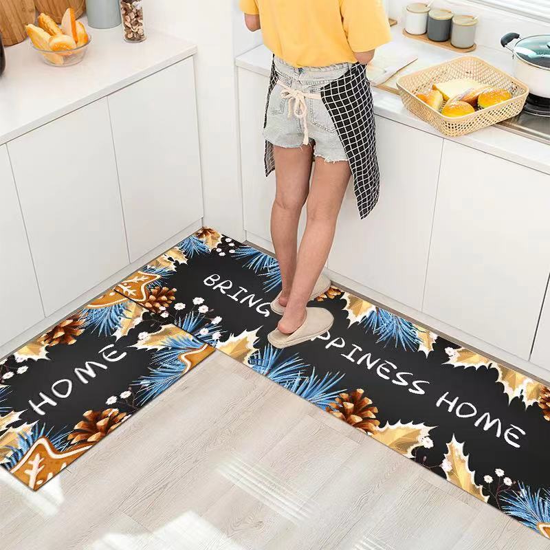 Factory Direct Sales Crystal Velvet Printed Kitchen Carpet Kitchen Floor Mat Oil Absorbing Absorbent Non-Slip Foot Mat Living Room Doormat Factory Direct Sales Crystal Velvet Printed Kitchen Carpet Kitchen Floor Mat Oil Absorbing Absorbent Non-Slip Foot Mat Living Room Doormat