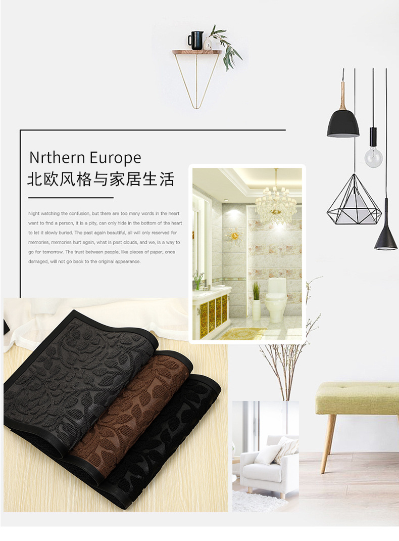 Velvet Floor Mat Square Leaf Hotel Commercial Floor Mat Stairs Office Corridor Carpet Mat Factory Supply Velvet Floor Mat Square Leaf Hotel Commercial Floor Mat Stairs Office Corridor Carpet Mat Factory Supply