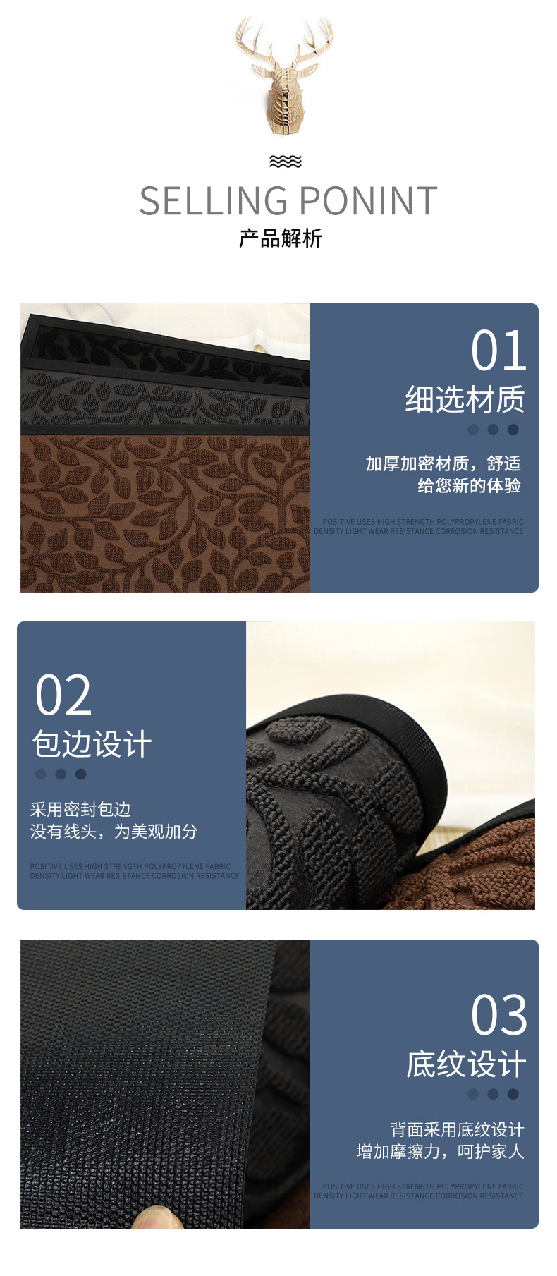 Velvet Floor Mat Square Leaf Hotel Commercial Floor Mat Stairs Office Corridor Carpet Mat Factory Supply Velvet Floor Mat Square Leaf Hotel Commercial Floor Mat Stairs Office Corridor Carpet Mat Factory Supply