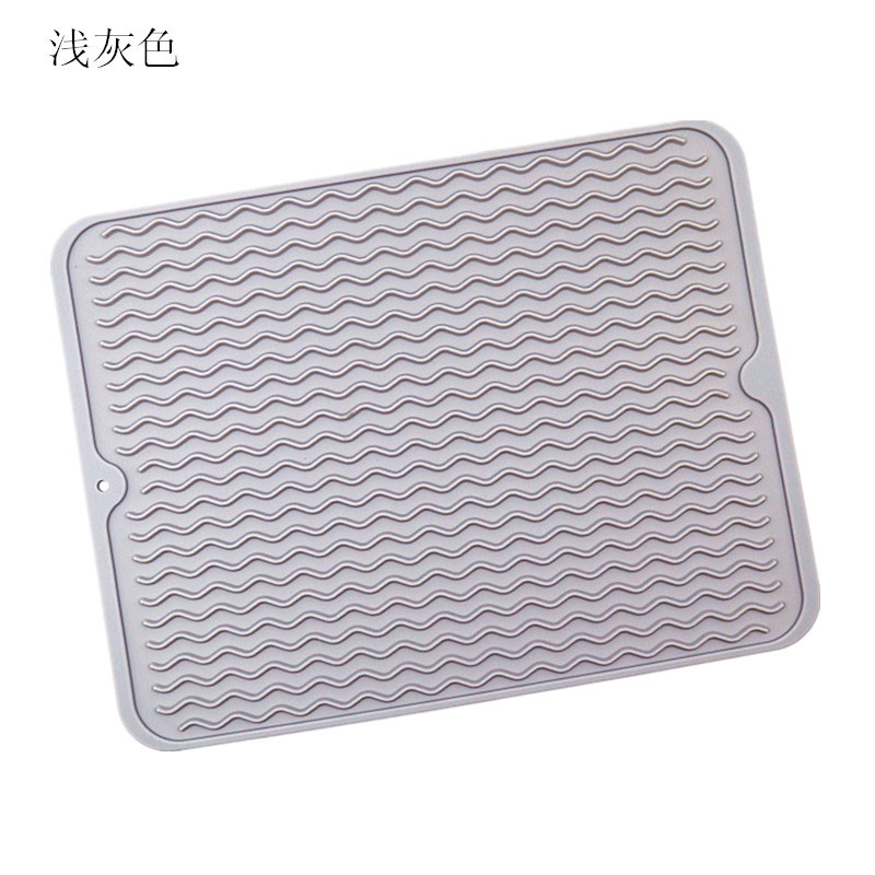 Factory Spot Wave-Shaped Hot 40*30 Large Silicone Draining Pad Multi-Functional Anti-Scald Thermal Pad Placemat Factory Spot Wave-Shaped Hot 40*30 Large Silicone Draining Pad Multi-Functional Anti-Scald Thermal Pad Placemat