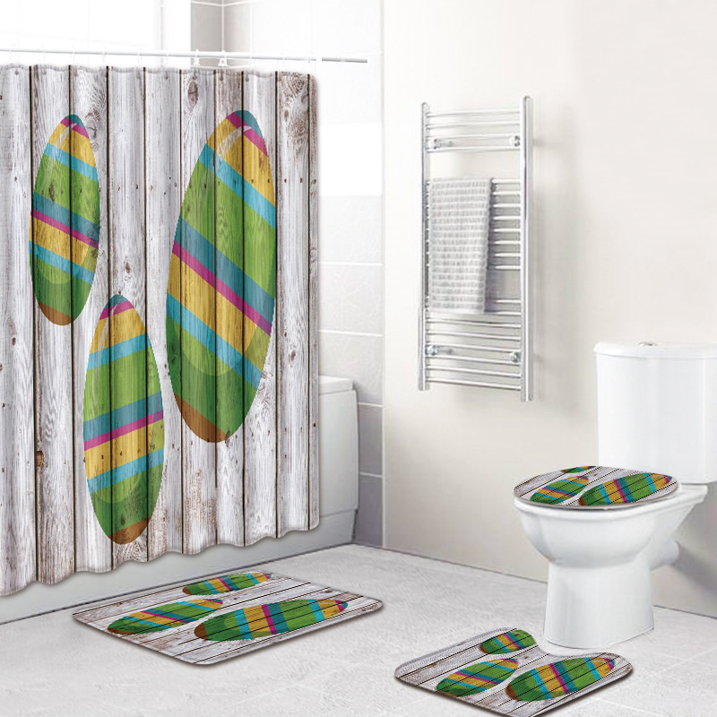 Cross-Border Supply European and American Rainbow Color Four-Piece Home Graphic Customization Factory Direct Sales Carpet Floor Mat Non-Slip Mat Cross-Border Supply European and American Rainbow Color Four-Piece Home Graphic Customization Factory Direct Sales Carpet Floor Mat Non-Slip Mat