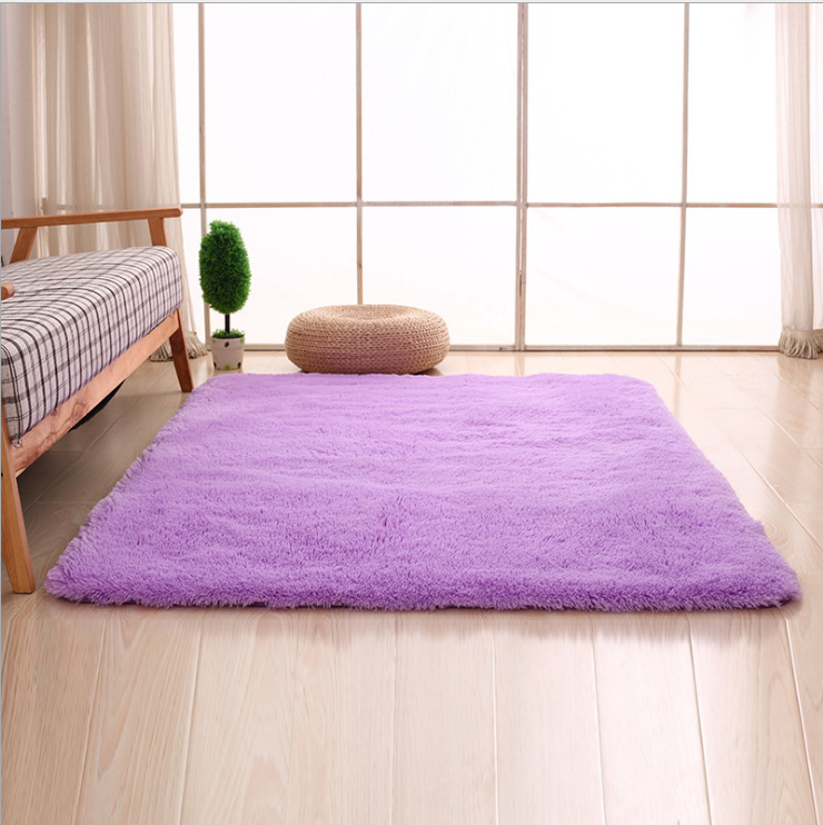 Simple Modern Long Wool Living Room Carpet Silk Wool Carpet 4.5cm Bedroom Bedside Tatami Carpet