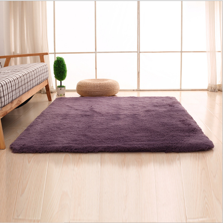 Simple Modern Long Wool Living Room Carpet Silk Wool Carpet 4.5cm Bedroom Bedside Tatami Carpet