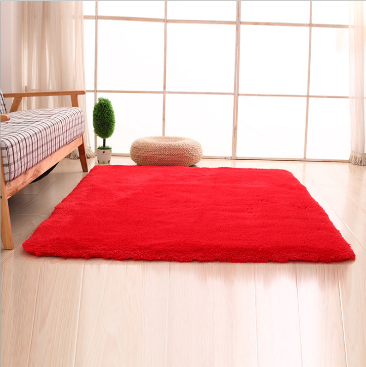 Simple Modern Long Wool Living Room Carpet Silk Wool Carpet 4.5cm Bedroom Bedside Tatami Carpet