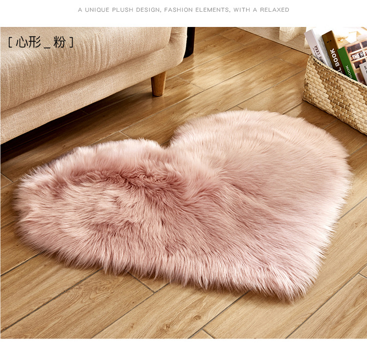 New Supply Wool-like Carpet Home Decoration Living Room Sofa Thickened Heart-Shaped Creative Plush Customized Floor Mat New Supply Wool-like Carpet Home Decoration Living Room Sofa Thickened Heart-Shaped Creative Plush Customized Floor Mat