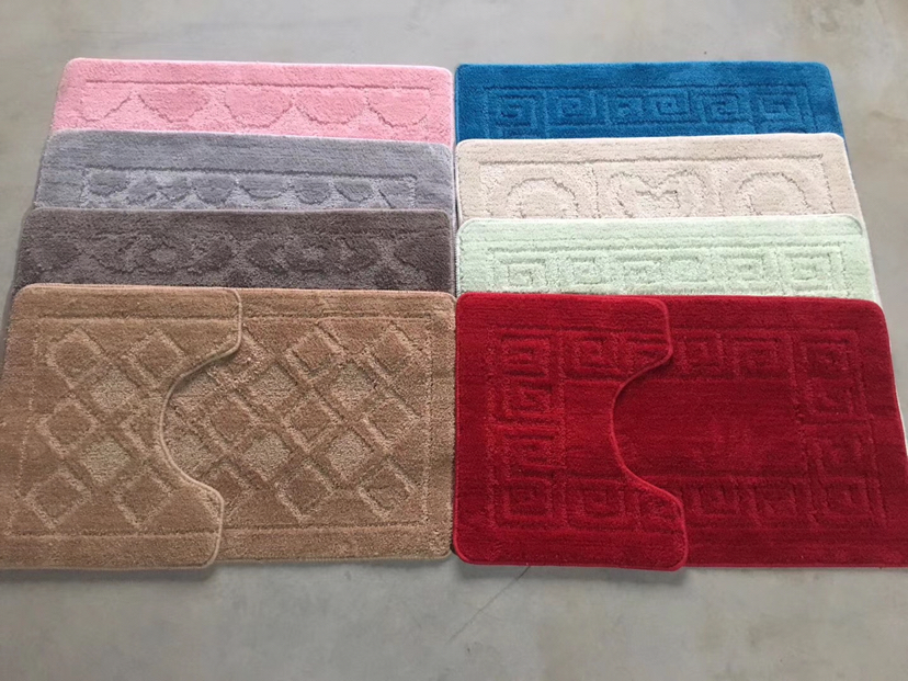 Microfiber Jacquard Two-Piece Set Three-Piece Set 50*80 Bathroom Toilet Non-Slip Mat Strong Absorbent Carpet