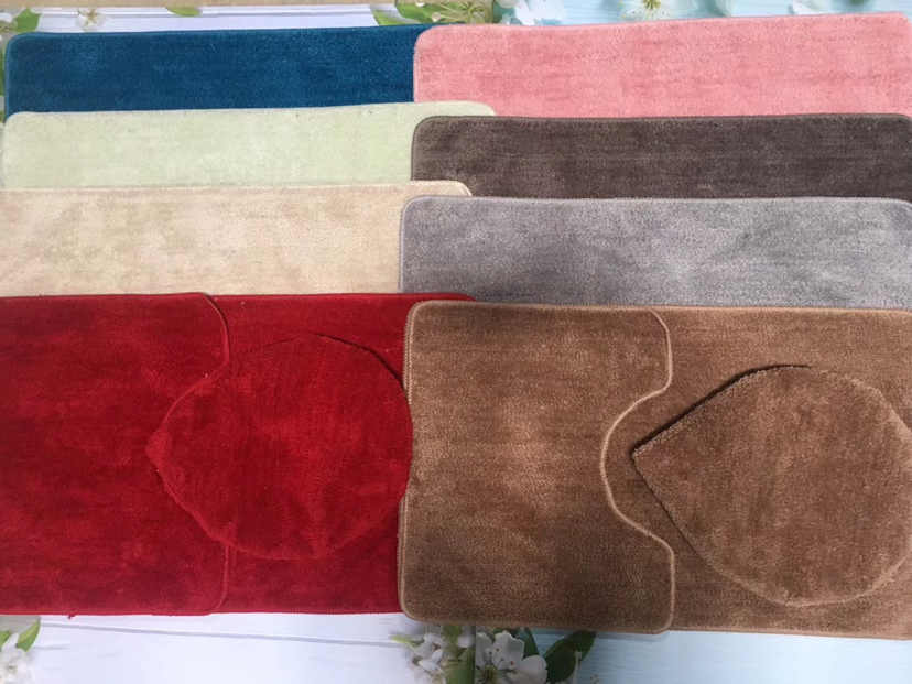 Microfiber Jacquard Two-Piece Set Three-Piece Set 50*80 Bathroom Toilet Non-Slip Mat Strong Absorbent Carpet