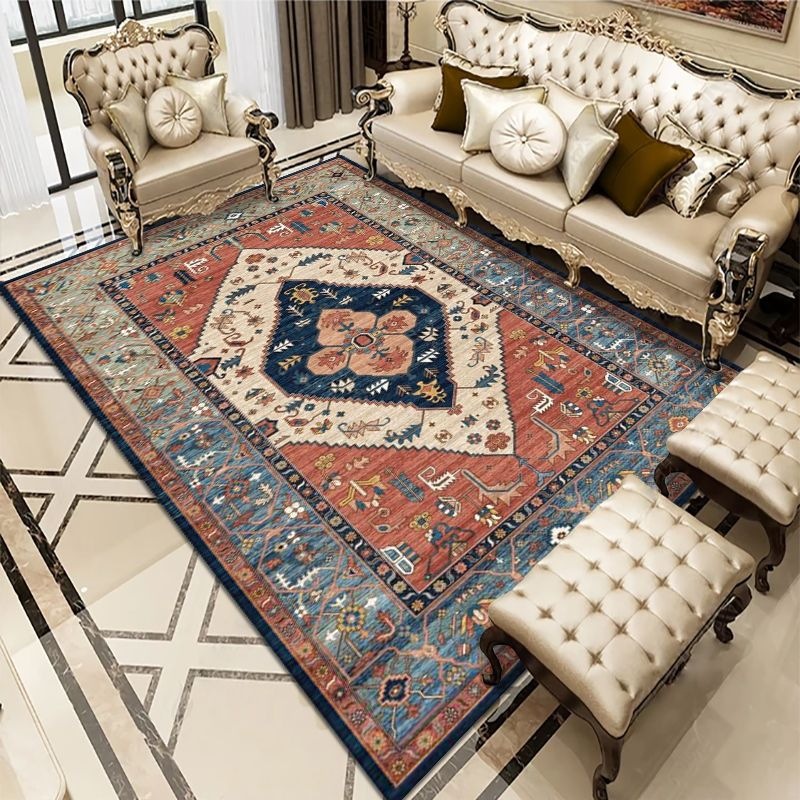 Turkish Living Room Carpet Bedroom Persian American Country Retro Floor Mat Table Carpet Non-Slip Bedside Blanket Wholesale