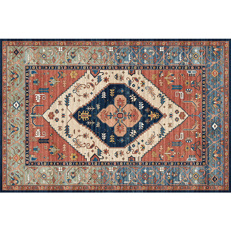 Turkish Living Room Carpet Bedroom Persian American Country Retro Floor Mat Table Carpet Non-Slip Bedside Blanket Wholesale