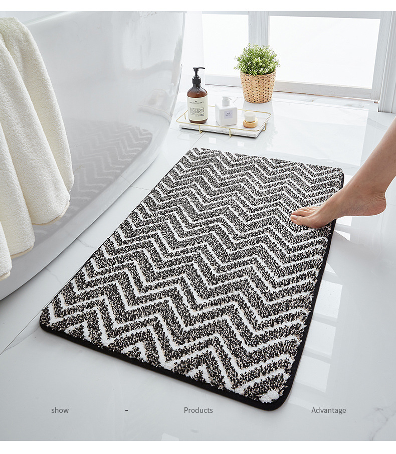 Bathroom Absorbent Floor Mat Bathroom Entrance Non-Slip Mat Household Foot Mat Door Mat Toilet Carpet