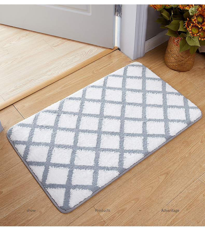 Bathroom Absorbent Floor Mat Bathroom Entrance Non-Slip Mat Household Foot Mat Door Mat Toilet Carpet