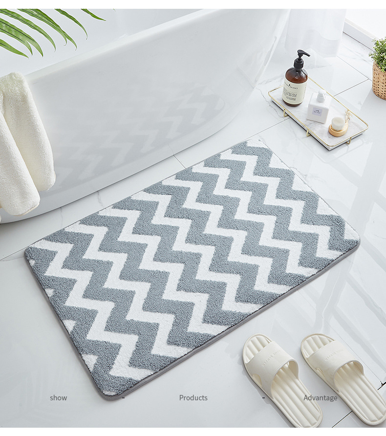Bathroom Absorbent Floor Mat Bathroom Entrance Non-Slip Mat Household Foot Mat Door Mat Toilet Carpet