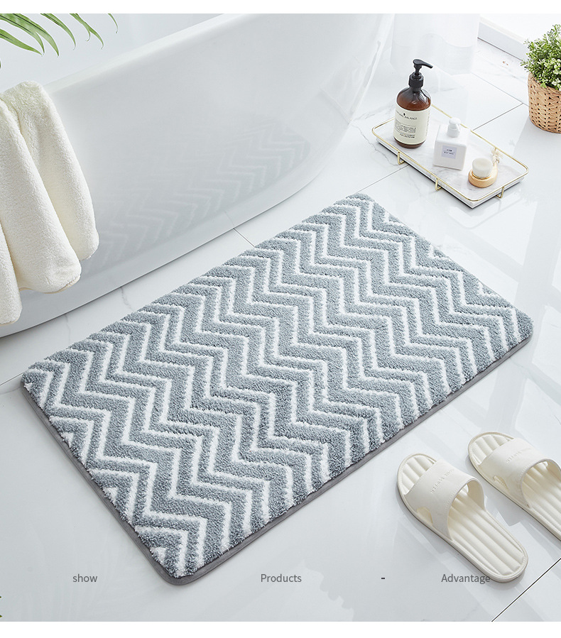 Bathroom Absorbent Floor Mat Bathroom Entrance Non-Slip Mat Household Foot Mat Door Mat Toilet Carpet