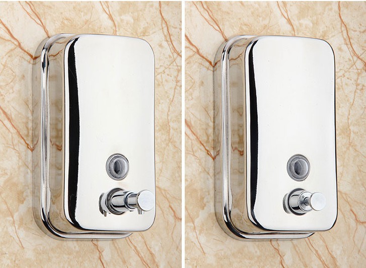Stainless steel soap dispenser wall - mounted soap dispenser machine wash hand wash hair small gel box of detergent