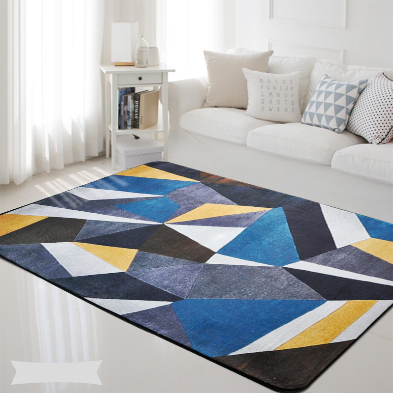 Nordic contracted and I sitting room is big carpet Europe type tea table bedroom sofa is full spread the home USES a room bedside blanket long square