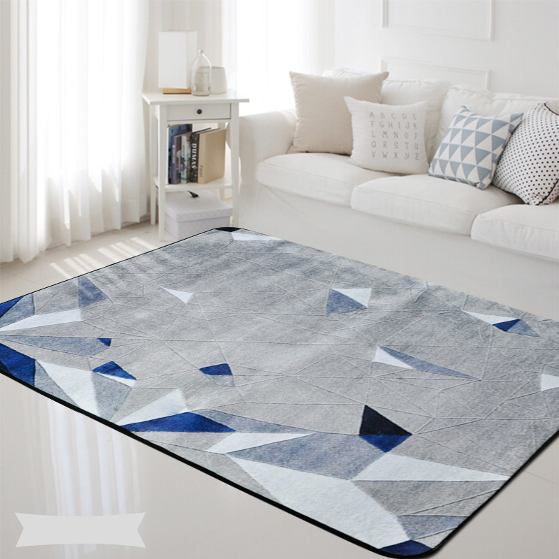 Nordic contracted and I sitting room is big carpet Europe type tea table bedroom sofa is full spread the home USES a room bedside blanket long square