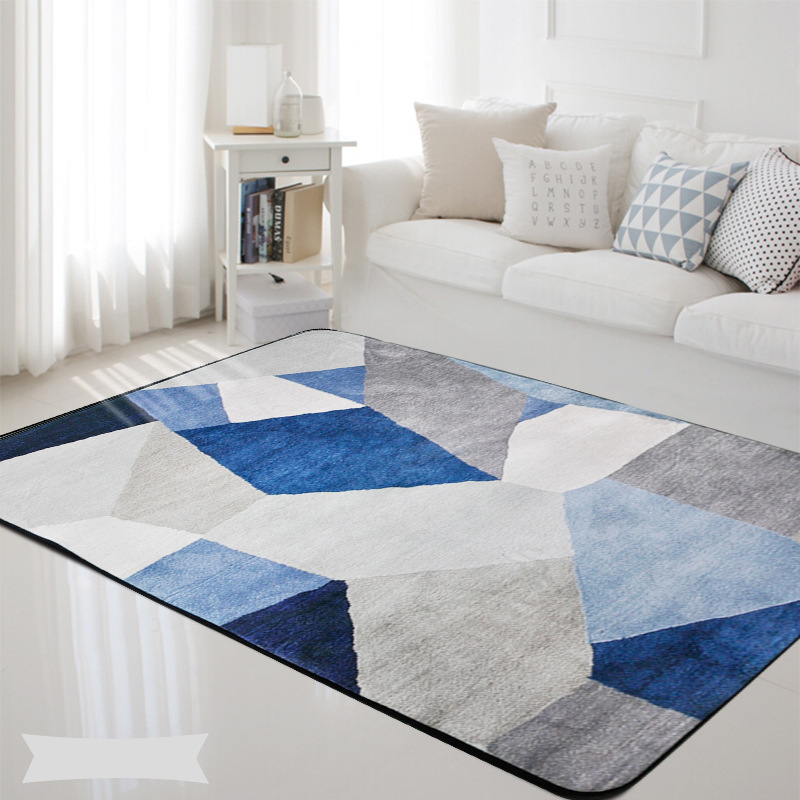 Nordic contracted and I sitting room is big carpet Europe type tea table bedroom sofa is full spread the home USES a room bedside blanket long square