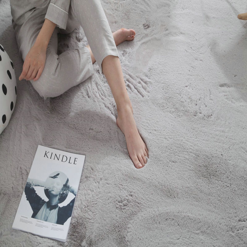 Imitation Rabbit Fur Carpet Living Room Bedroom Simple Nordic Sofa and Tea Table Bedside Fully Washed Cute Household Floor Mat